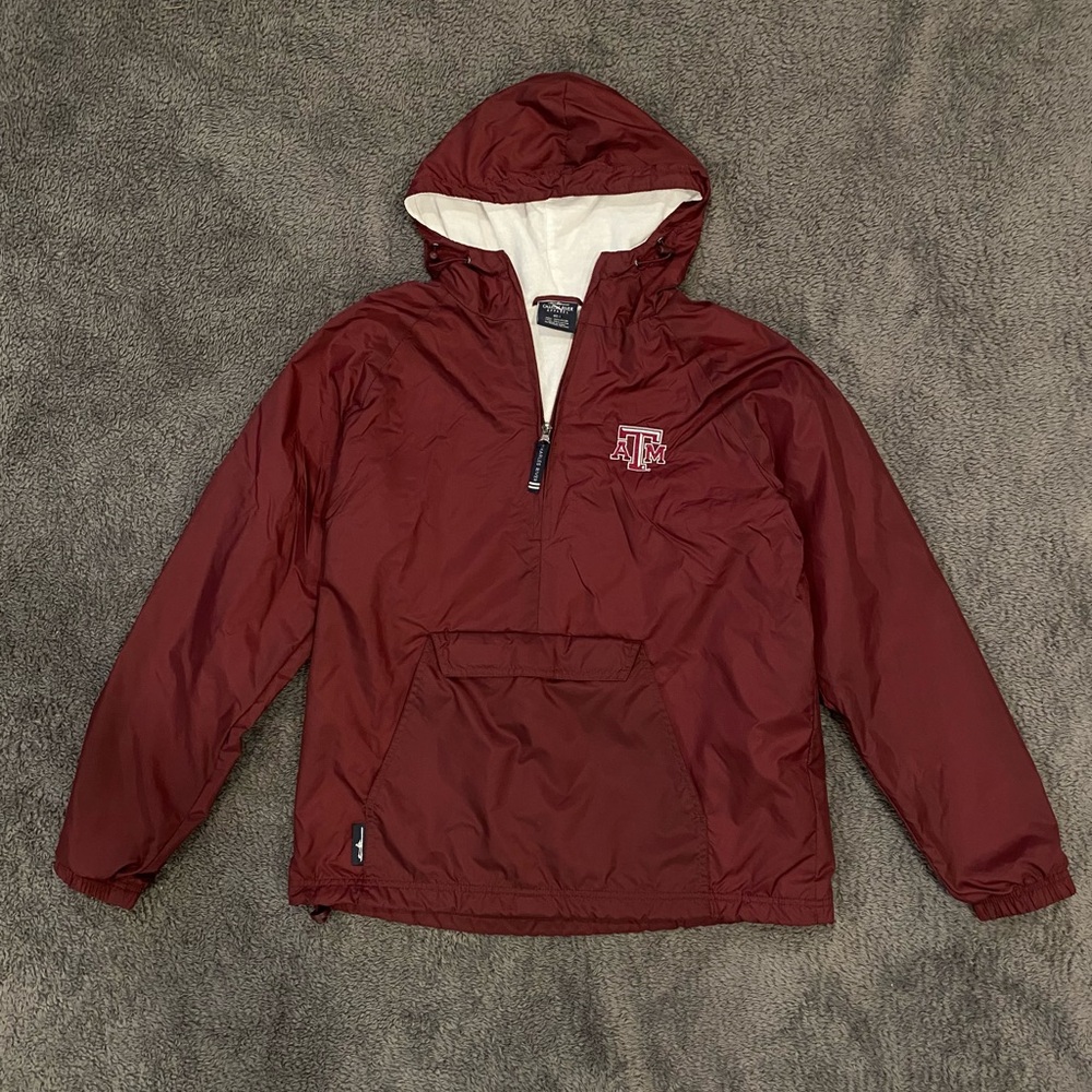 Texas A&M Hooded Windbreaker Pullover Quarter Zip